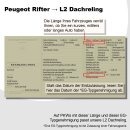 Dachreling passend f&uuml;r Peugeot Rifter L2 lang (LWB) Baujahr ab 2018 (Schwarz) mit ABE