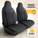 Sitzbez&uuml;ge (Pilot) passend f&uuml;r Mercedes Benz A-Klasse (Schwarz-Blau) 4.7