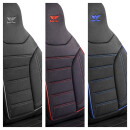 Sitzbez&uuml;ge (Pilot) passend f&uuml;r Nissan X-Taril (Schwarz-Blau) 4.7