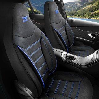 Sitzbezüge (Pilot) passend für Land Range Rover (Schwarz-Blau) 4.7
