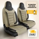 Sitzbez&uuml;ge (Pilot) passend f&uuml;r Audi A2 (Beige-Schwarz) 4.8