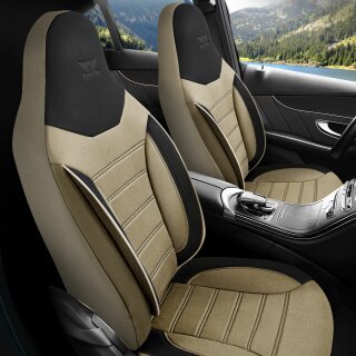 Sitzbezüge (Pilot) passend für Renault Modus (Beige-Schwarz) 4.8