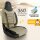 Sitzbezüge passend für Kabe Wohnmobil (Beige-Schwarz) Pilot 4.8