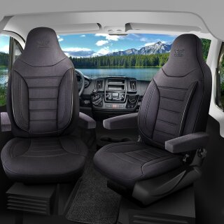 Sitzbezüge passend für Peugeot Wohnmobil (Schwarz) Pilot 4.11