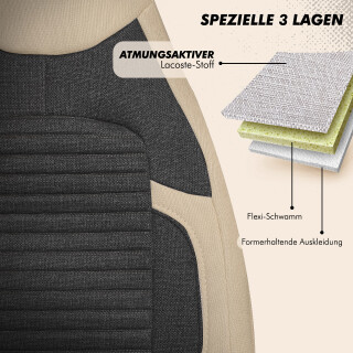 Schwarz | Beige